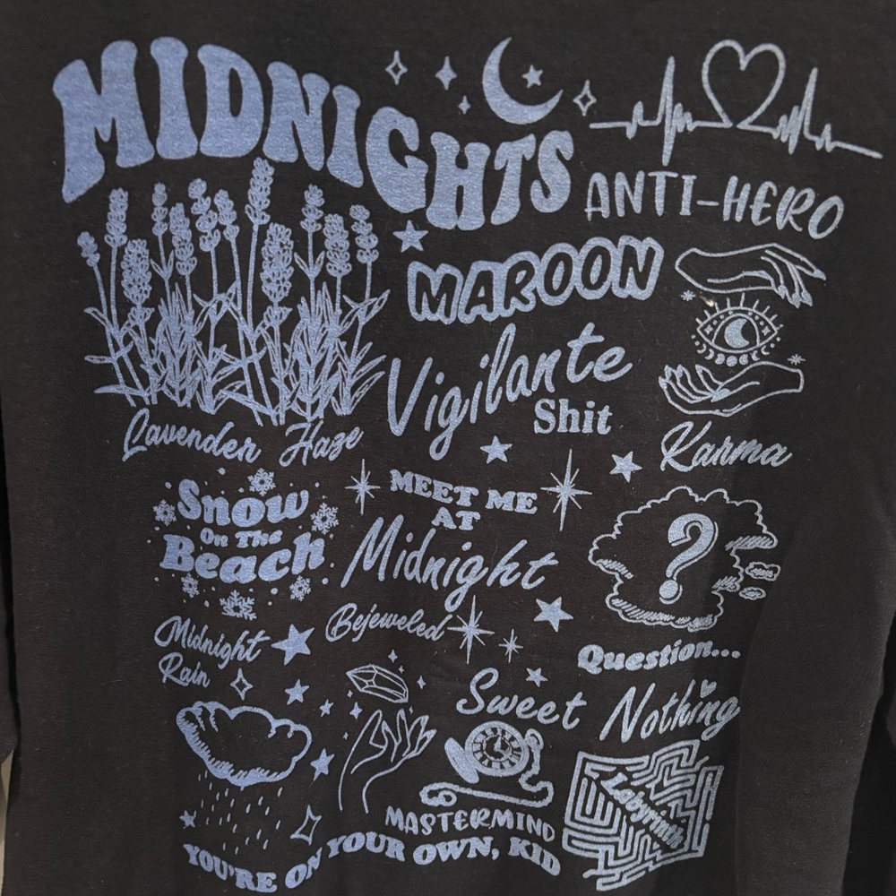 Taylor Swifr “Midnights” Graphic Crewneck Sweatshirt - Picture 3 of 4